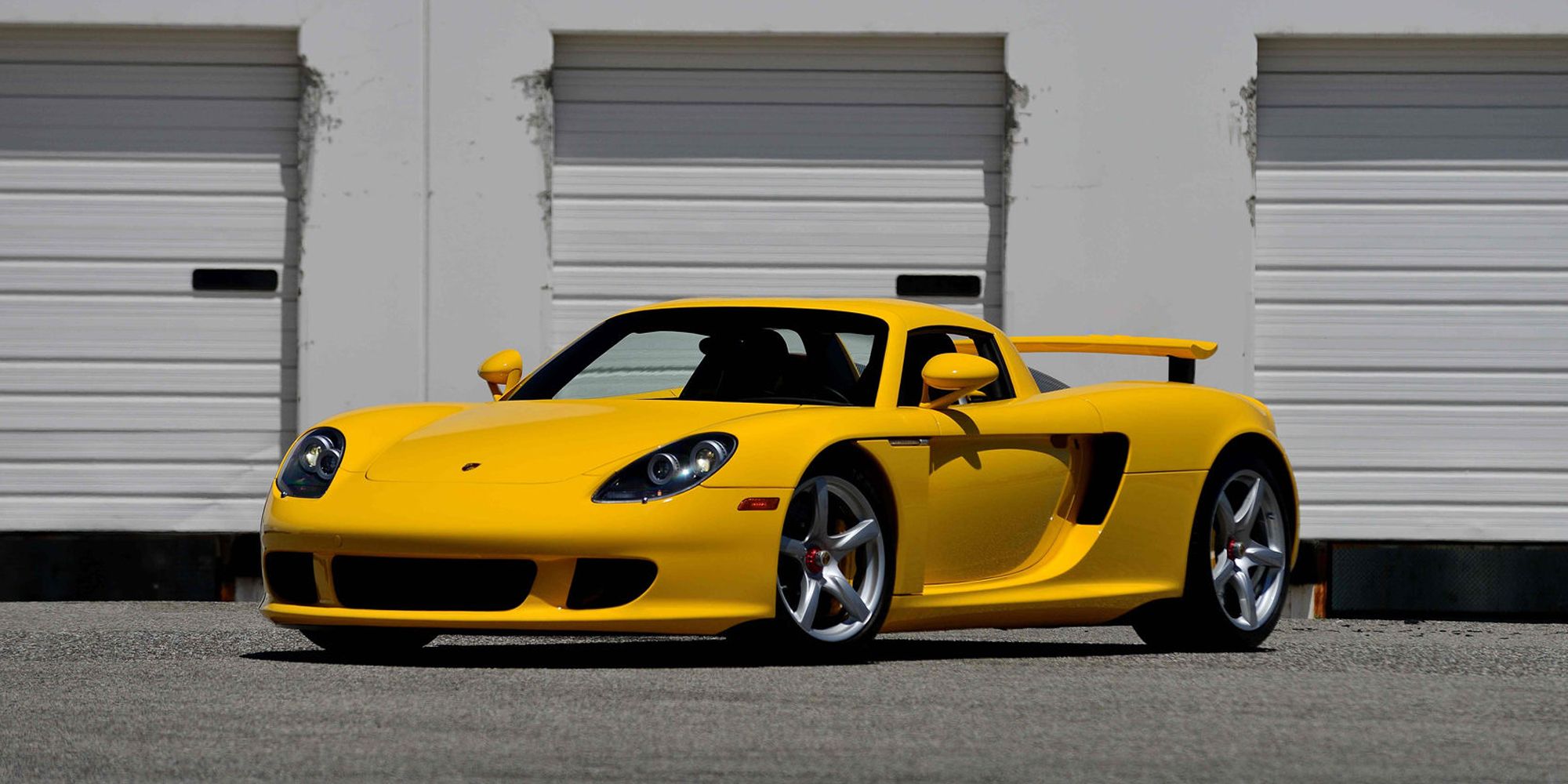 The front of a yellow Carrera GT