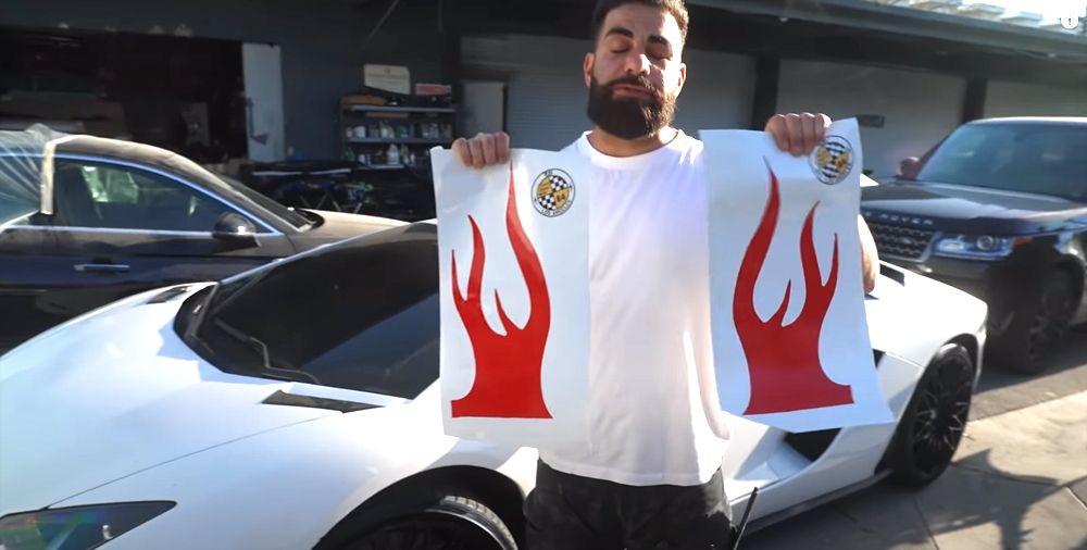 RDB owner Vik Tchalikian shows flames wrap from Lamborghini Aventador
