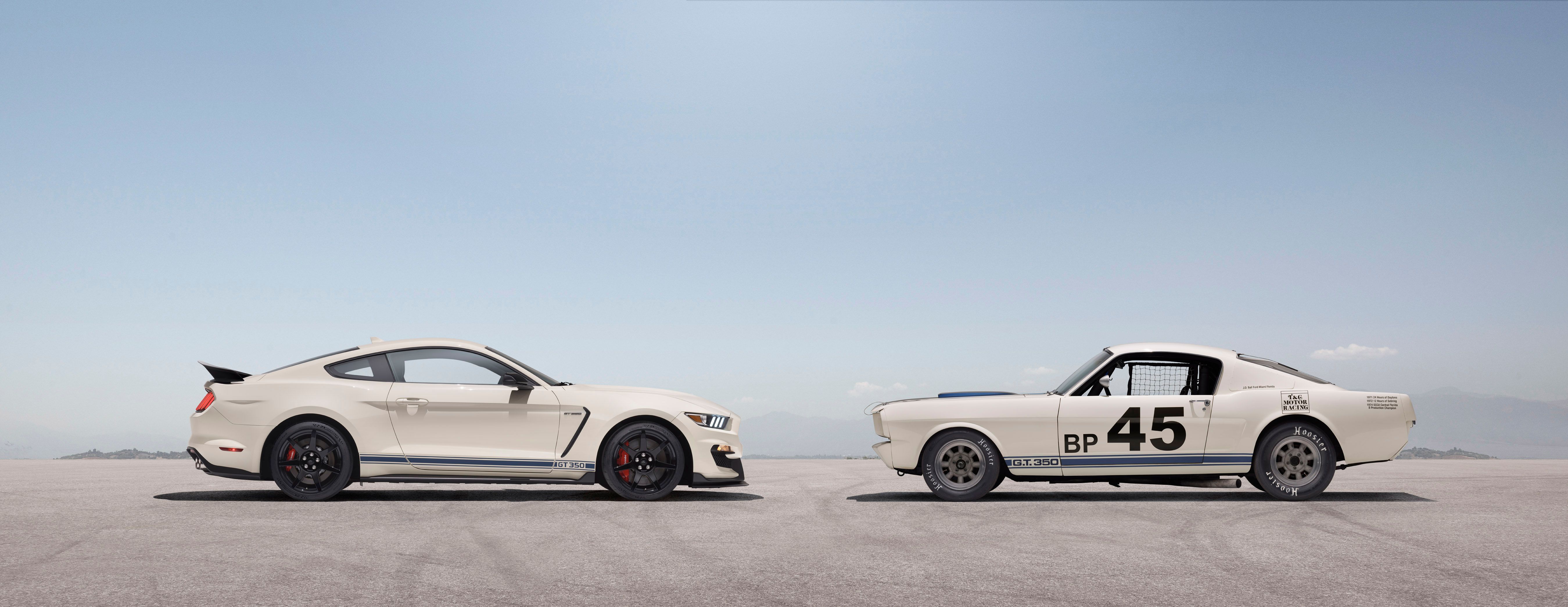 Shelby GT350 old and new.