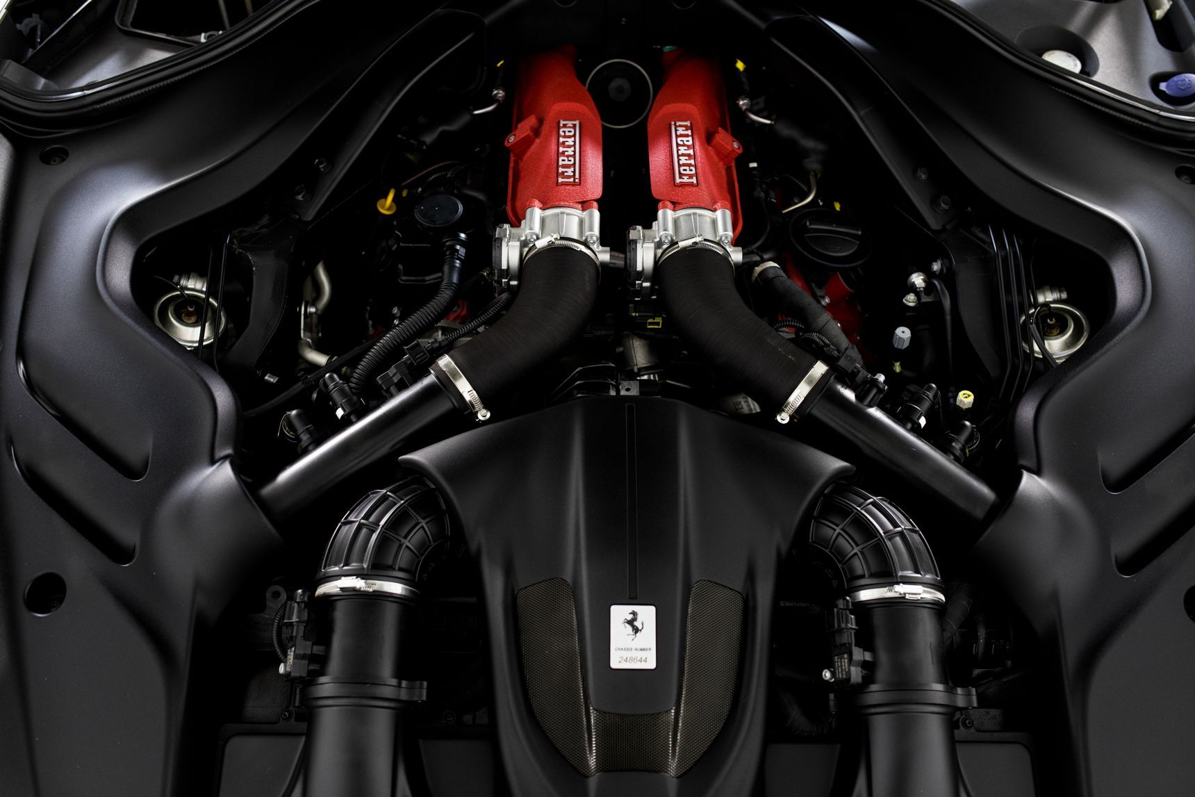 The Engine Of A Ferrari Car