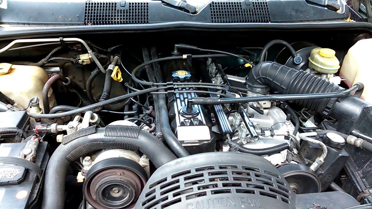 An Image Of The 1st Gen Jeep Grand Cherokee's Engine 