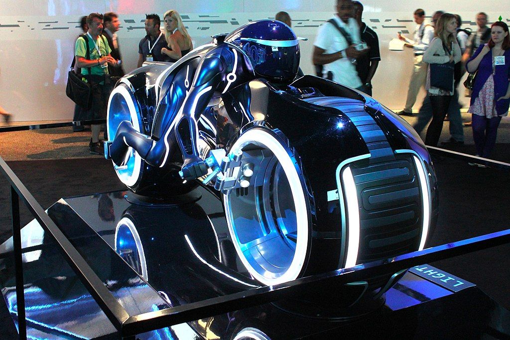 Tron Legacy Light cycle model at a show