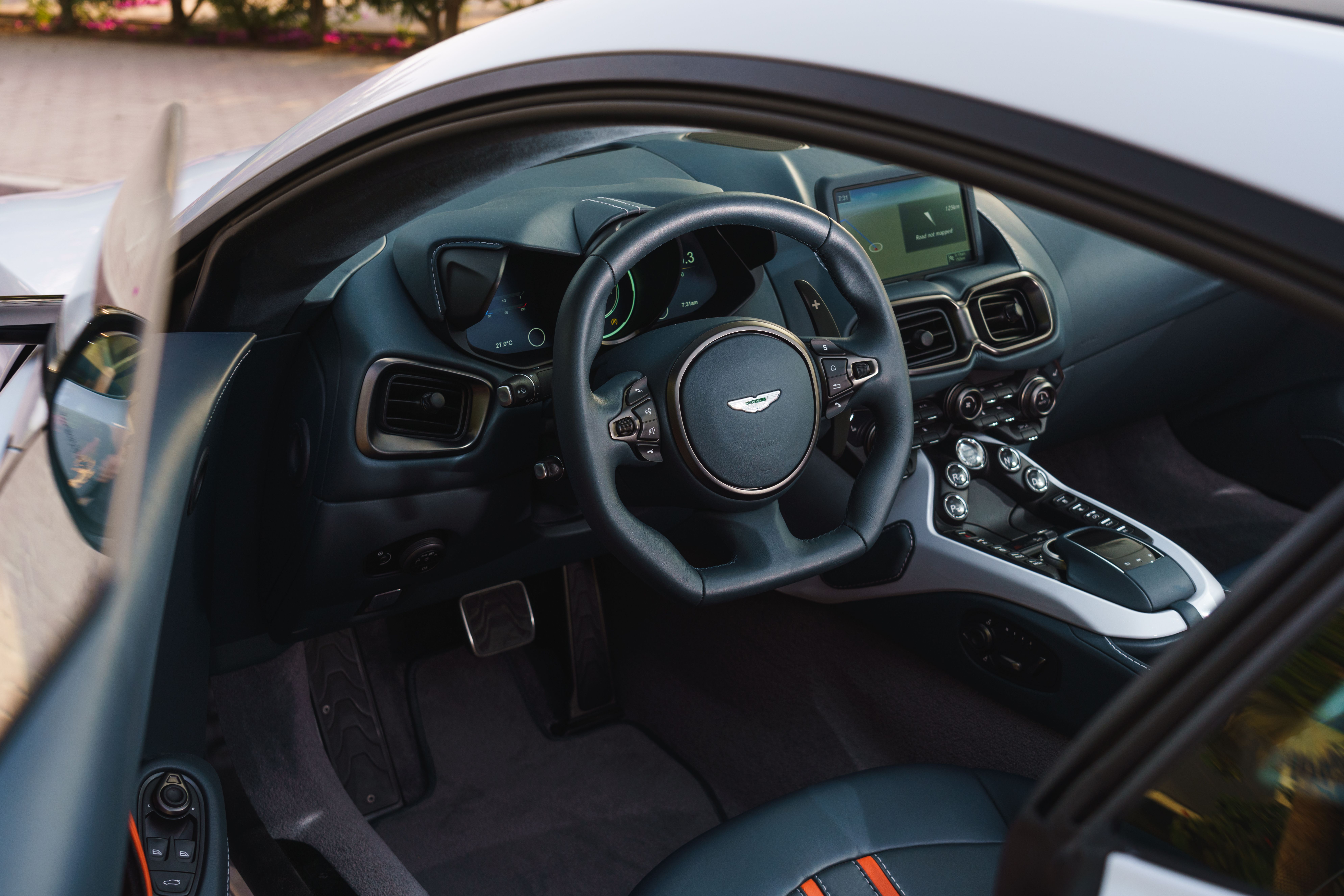The interior of the Vantage Coupe from the driver's side