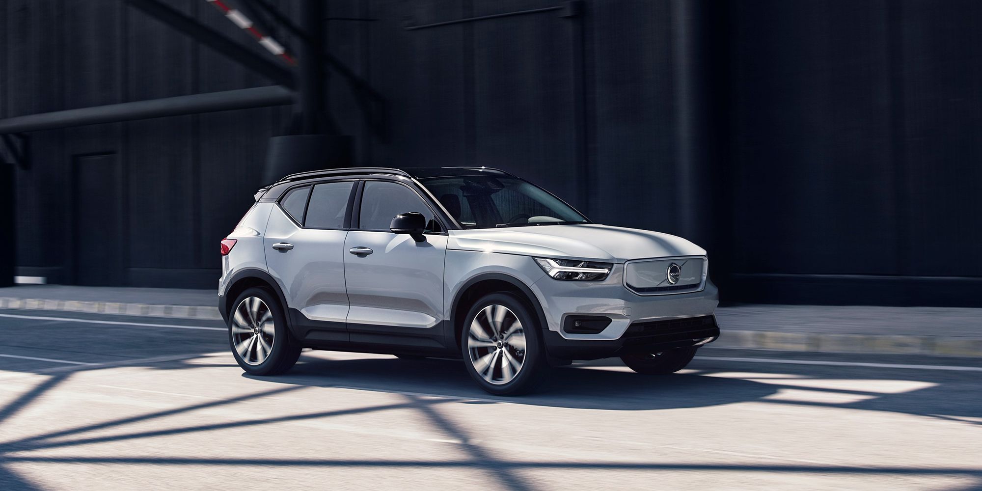 The XC40 Recharge in white