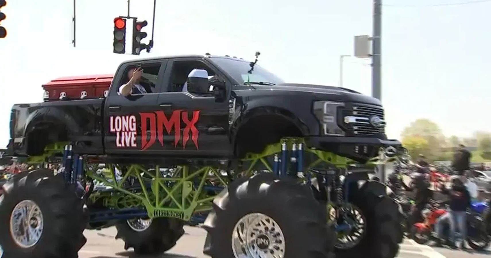 dmx funeral on a monster truck