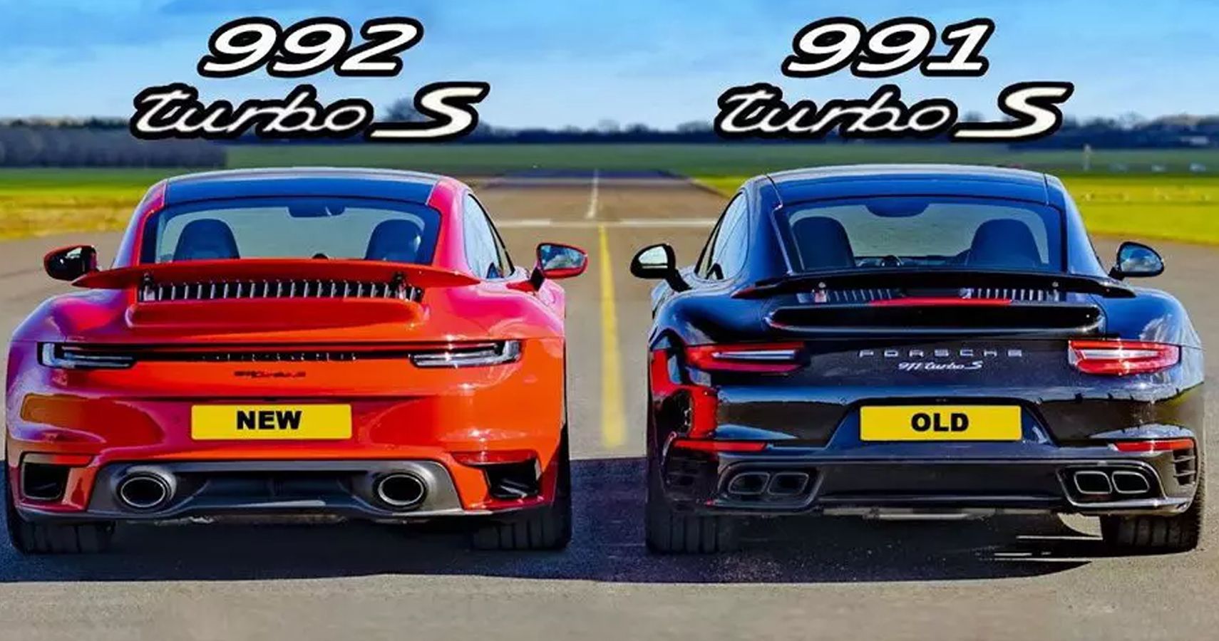 New And Slightly Less New Porsche 911 Turbo S Models Drag Race And Then Some