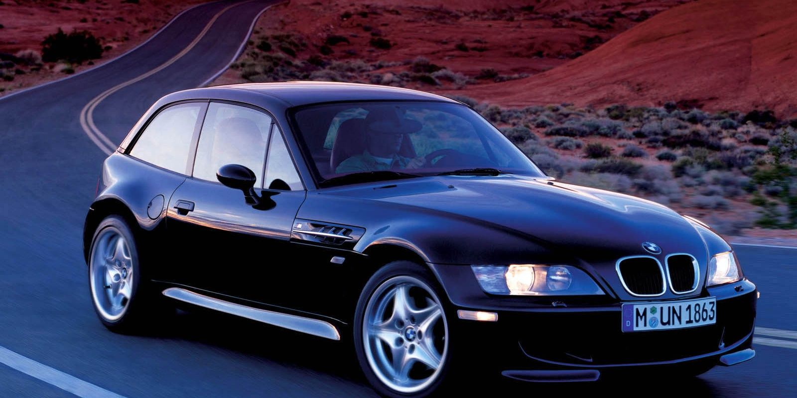 Black BMW Z3 M Coupe Parked Front 3/4 View 