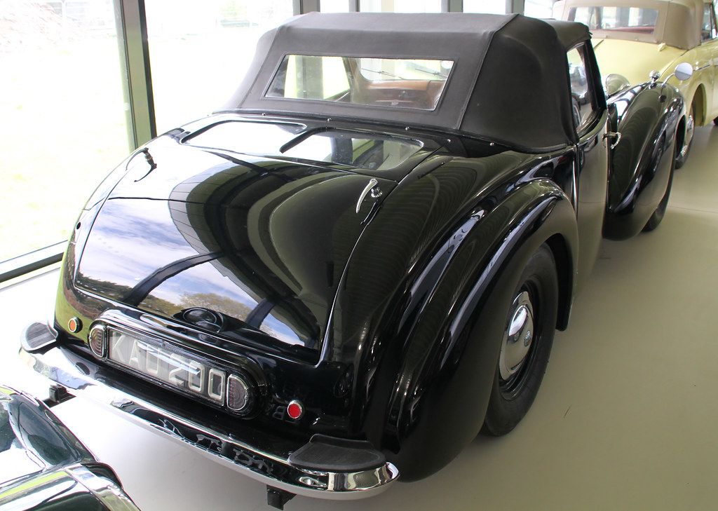 This 1949 Triumph 2000 Roadster has a rumble seat in the rear.