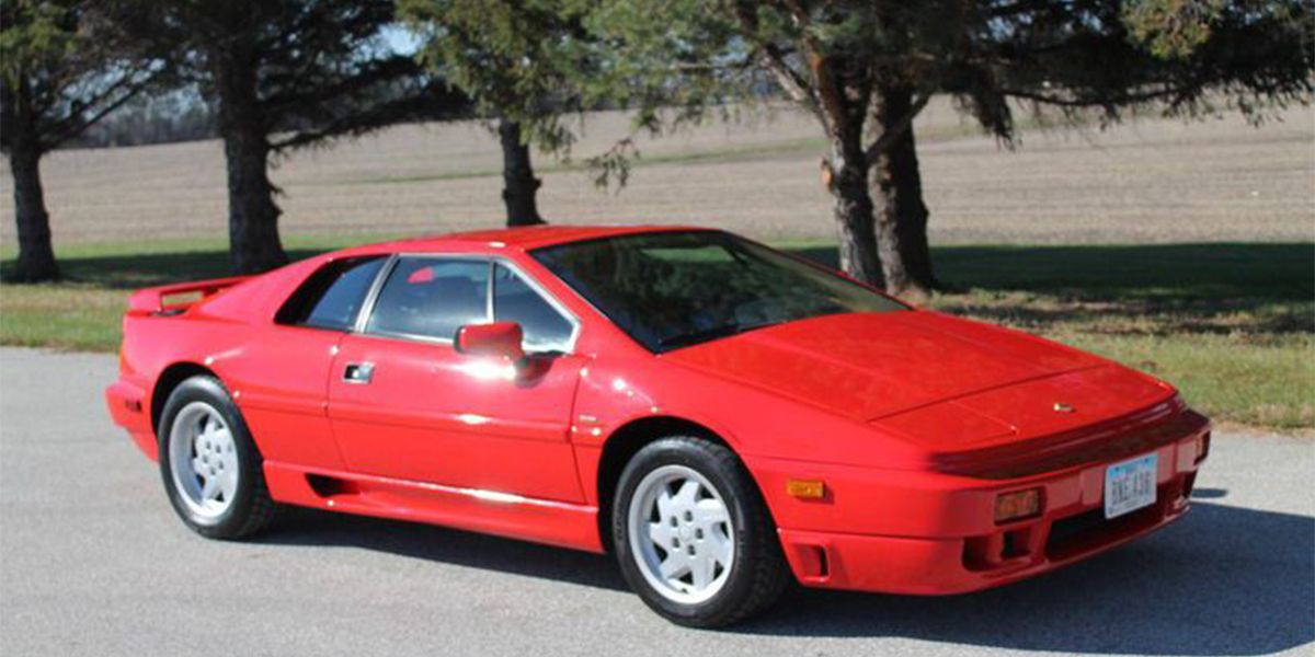 A Red 1991 Lotus Esprit