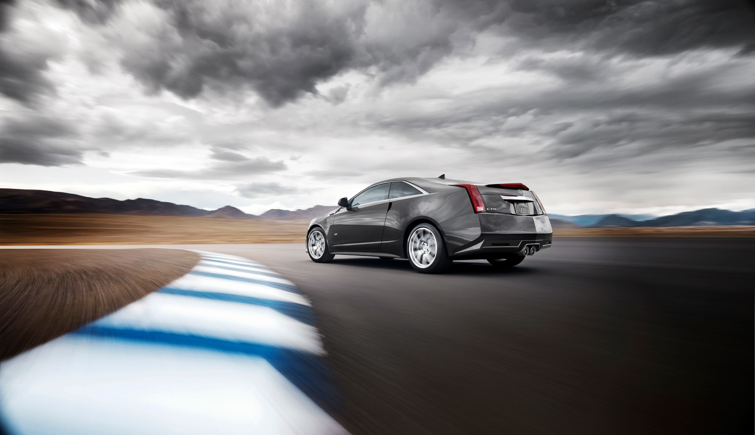A CTS-V Coupe on-track.