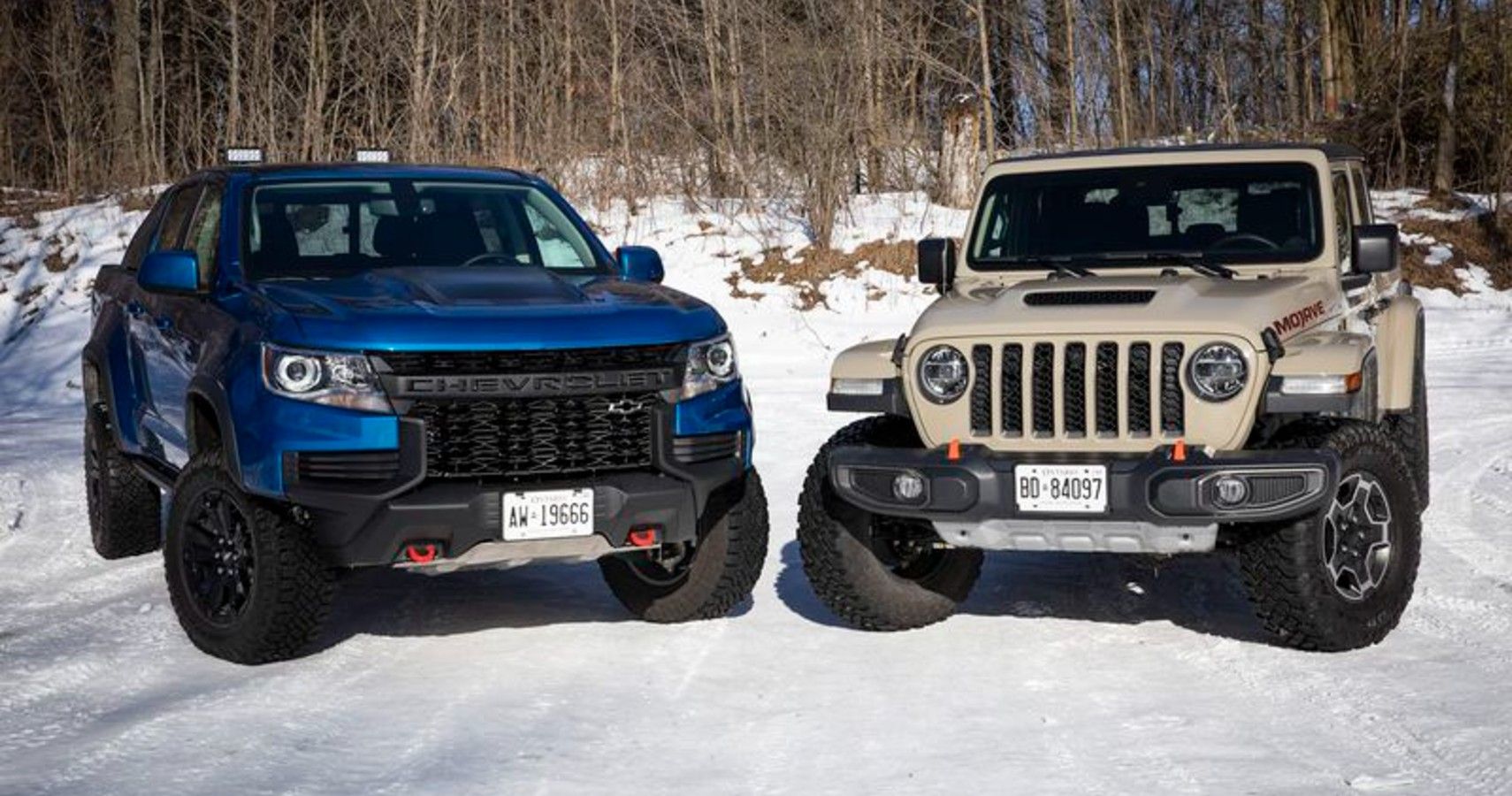 2020 Chevy Colorado and 2020 Jeep Gladiator