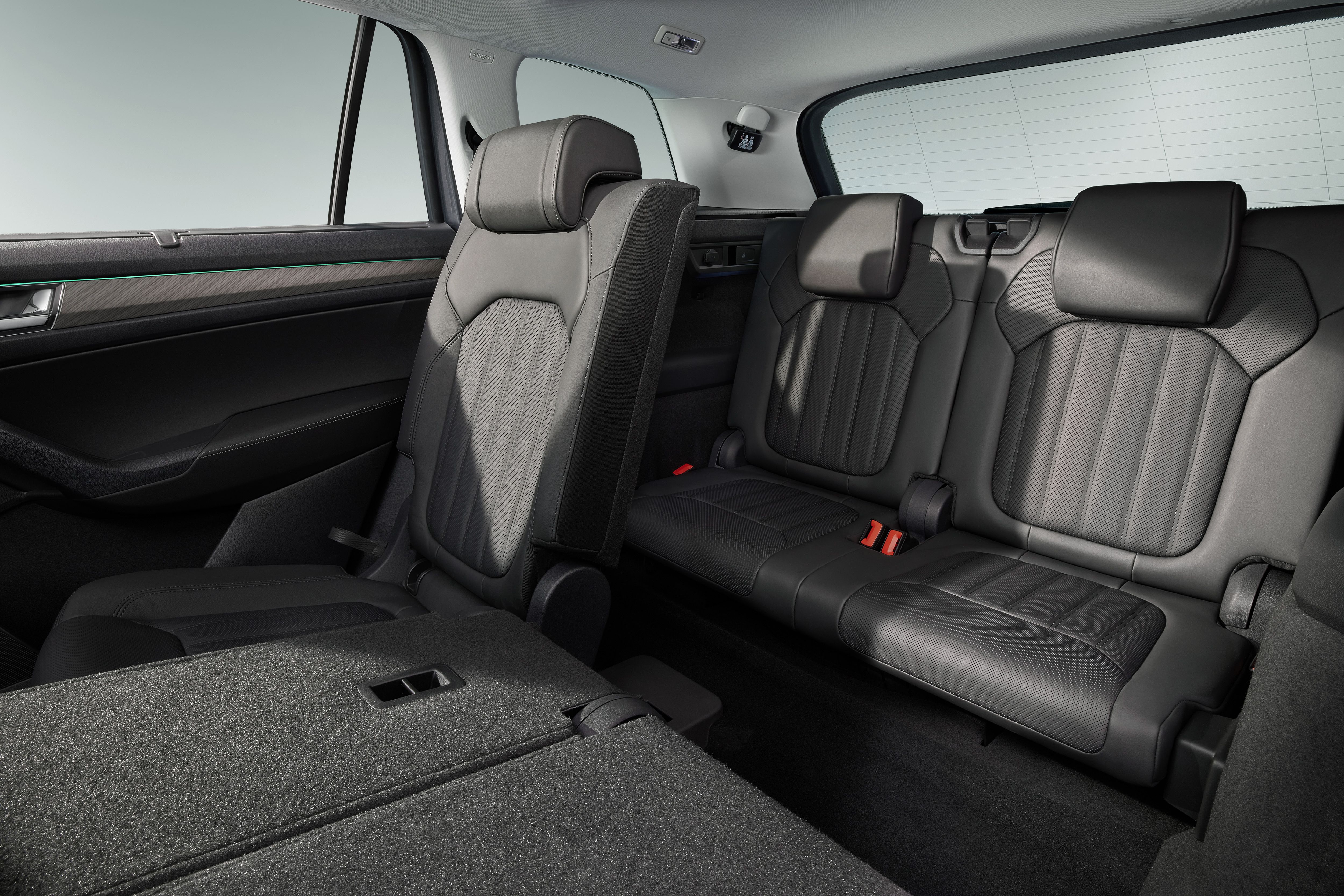 The third row of seats in the Kodiaq