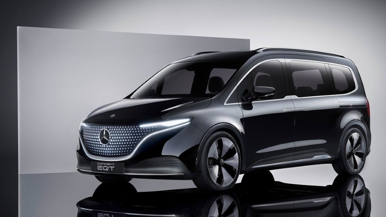 An Image Of A Black Mercedes-Benz Concept EQT