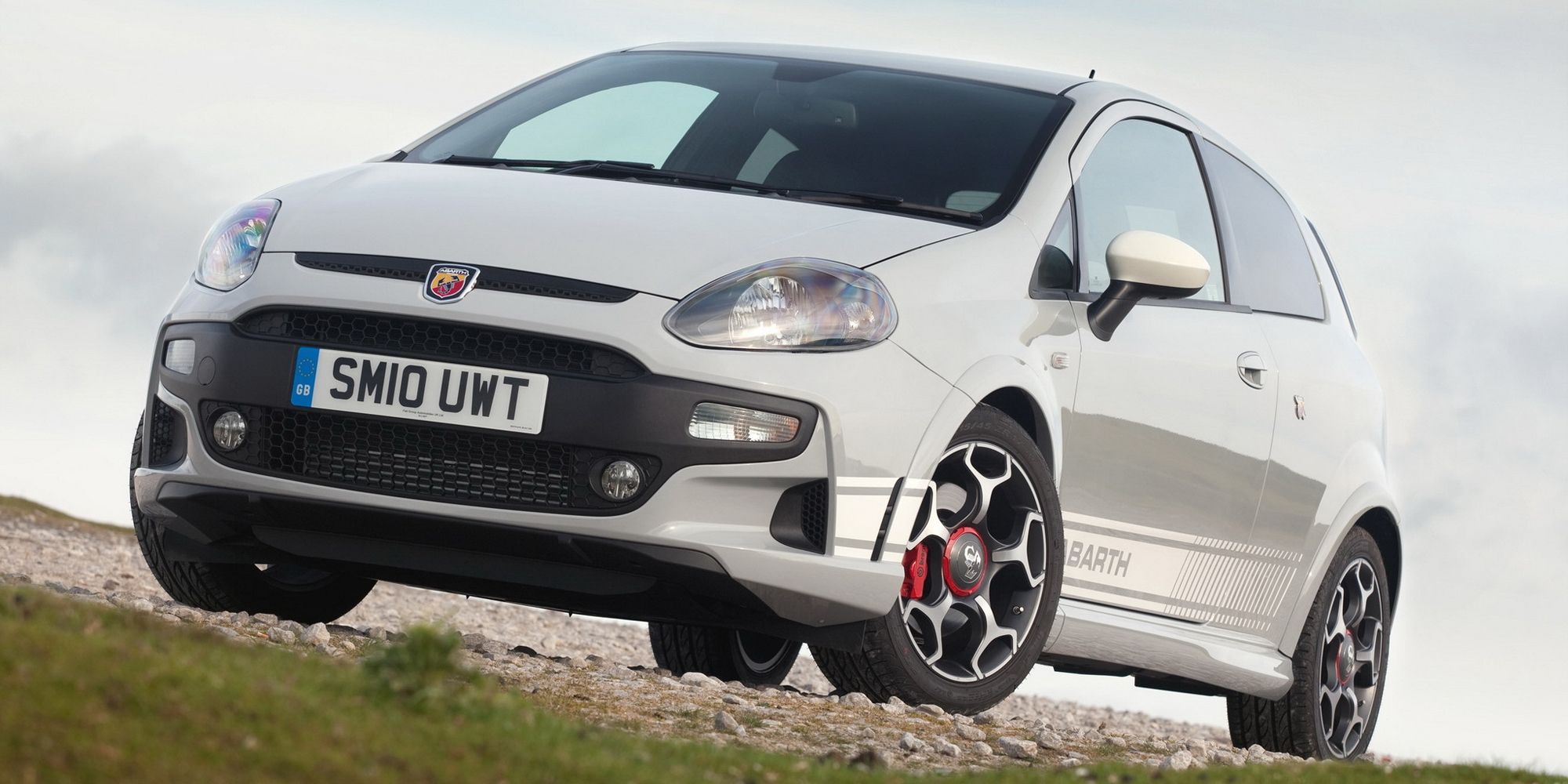 The front of the Abarth Punto Evo