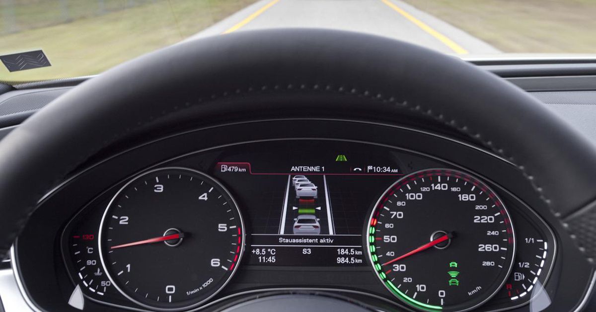 Audi adaptive cruise control engaged