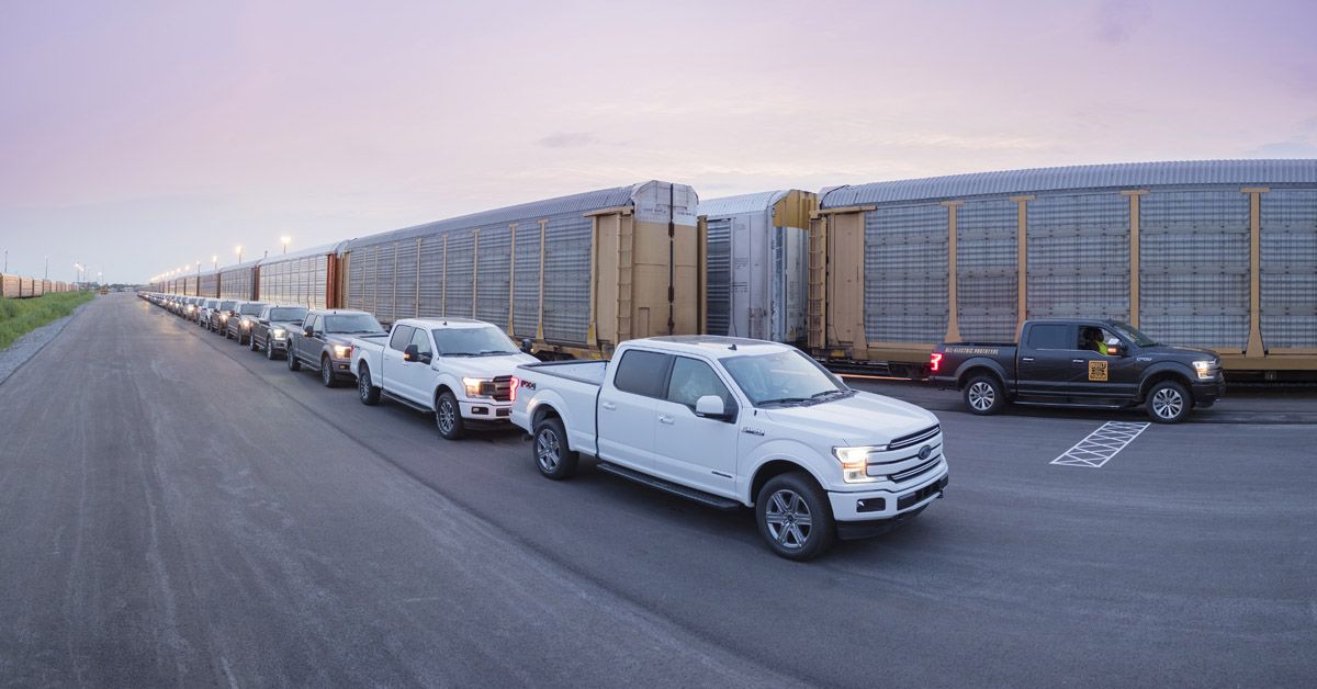 In 2019, Ford Revealed A Look Into The F-150 Incredible Prowess By Pulling Off A Million-Pound Towing Stunt