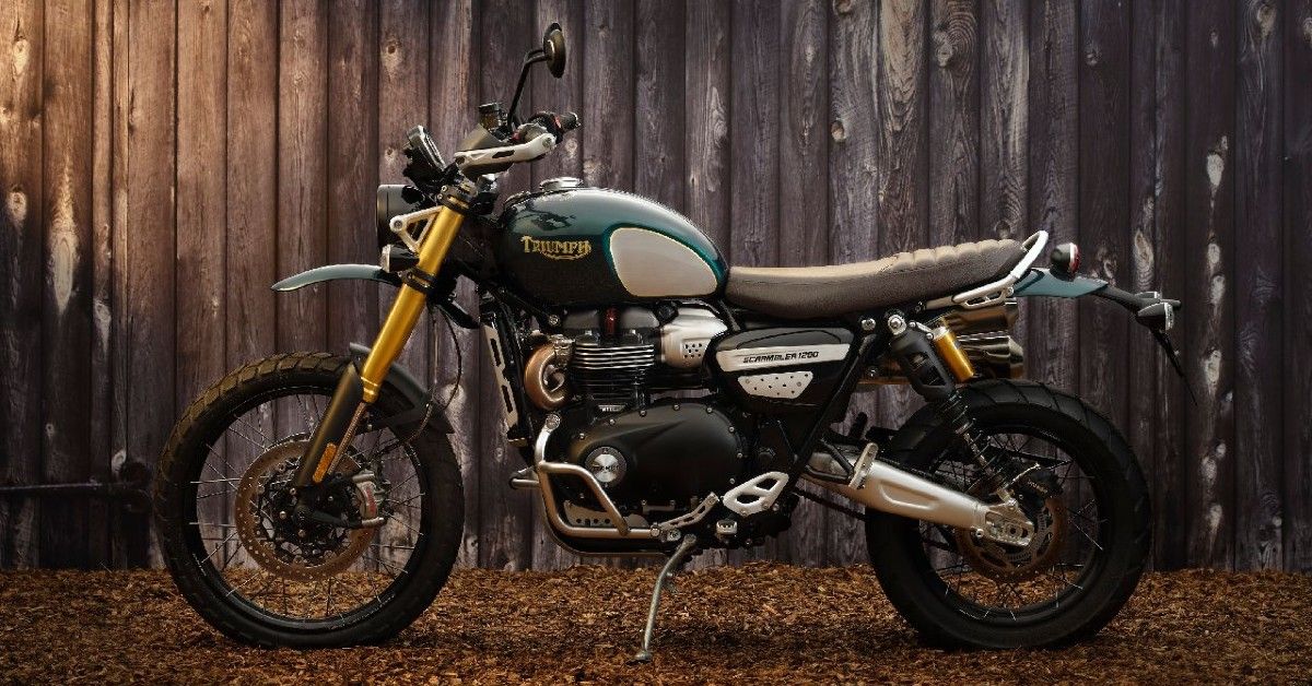 The Side View Of The Limited-Edition Triumph Scrambler 1200 Steve McQueen