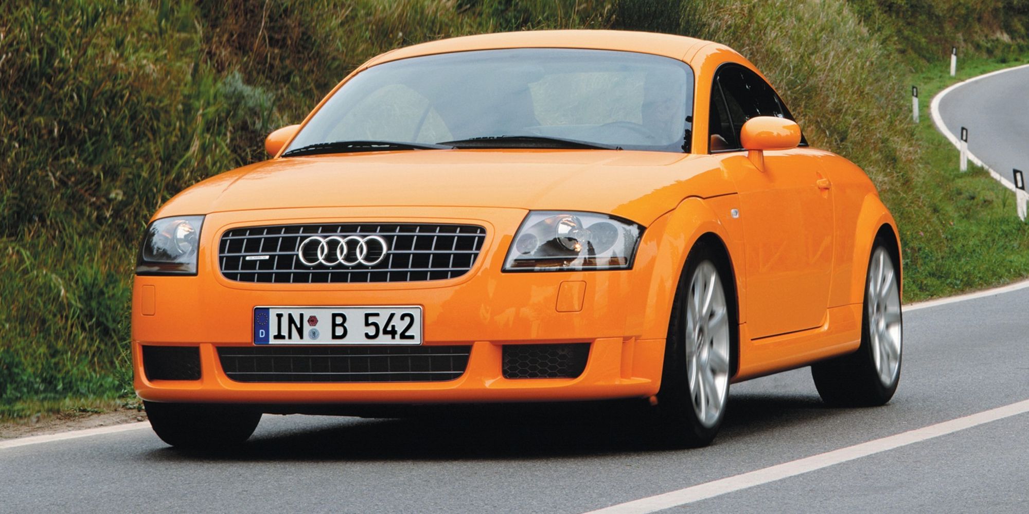 The front of an orange Mk1 TT