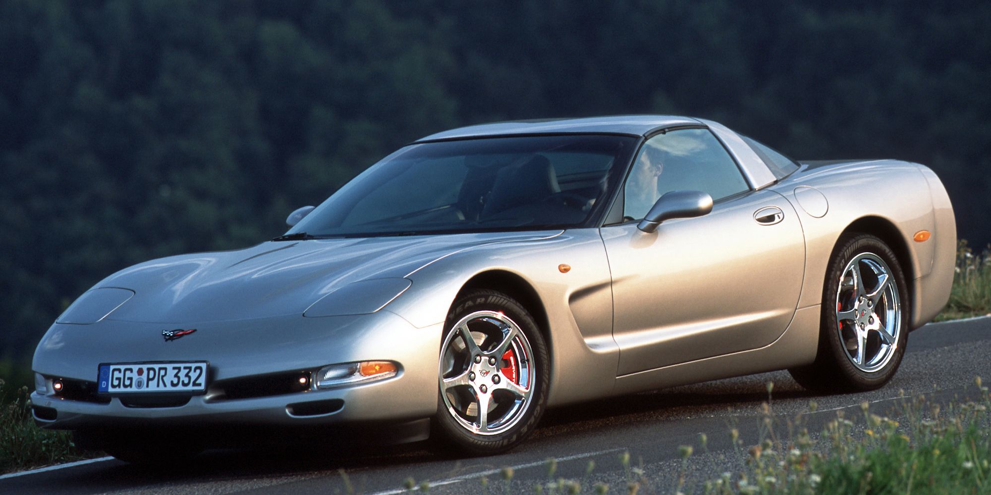 Front 3/4 view of the C5 Corvette