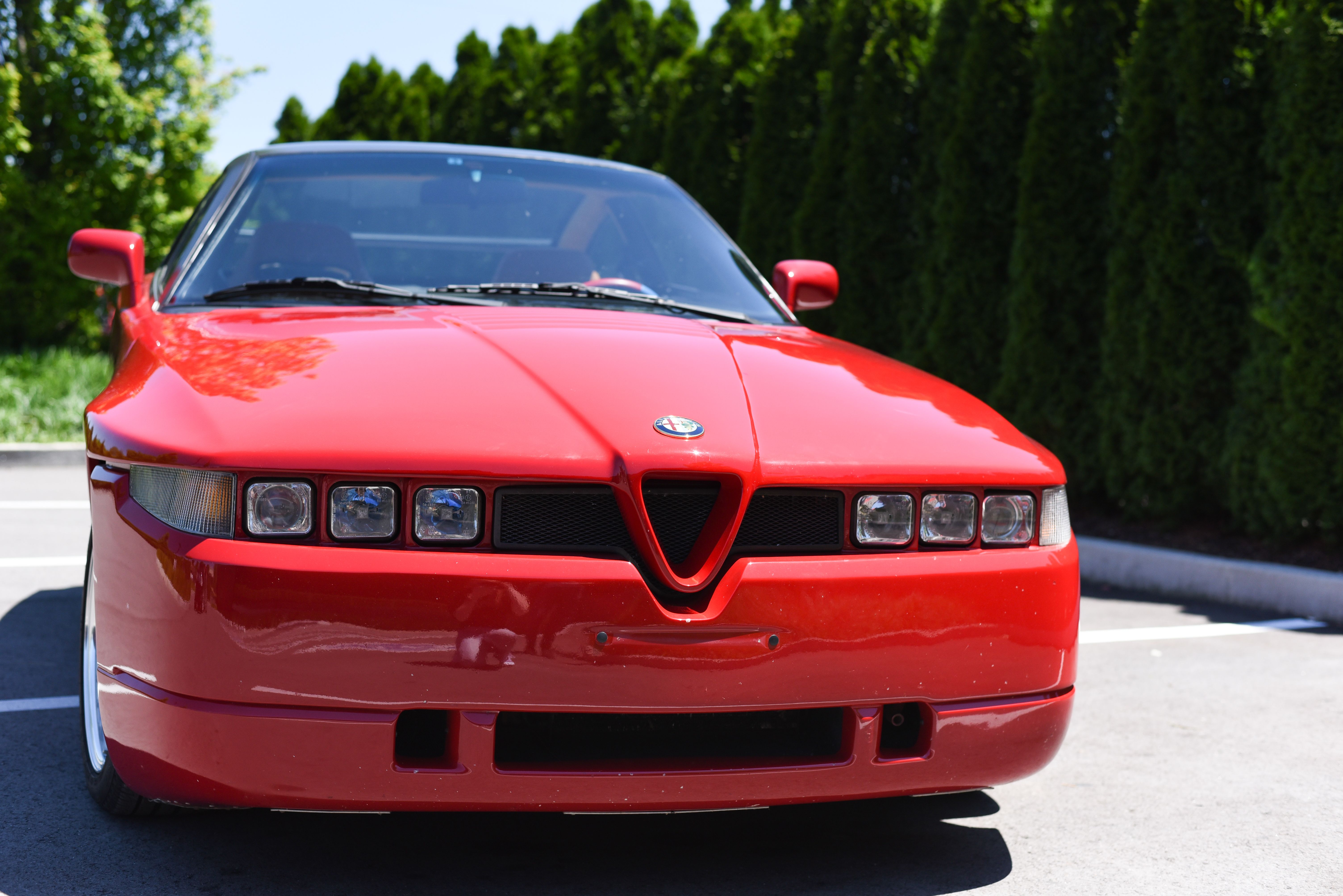 The front of the Alfa Romeo SZ for RiversCars.com Via @GingerlyCaptured