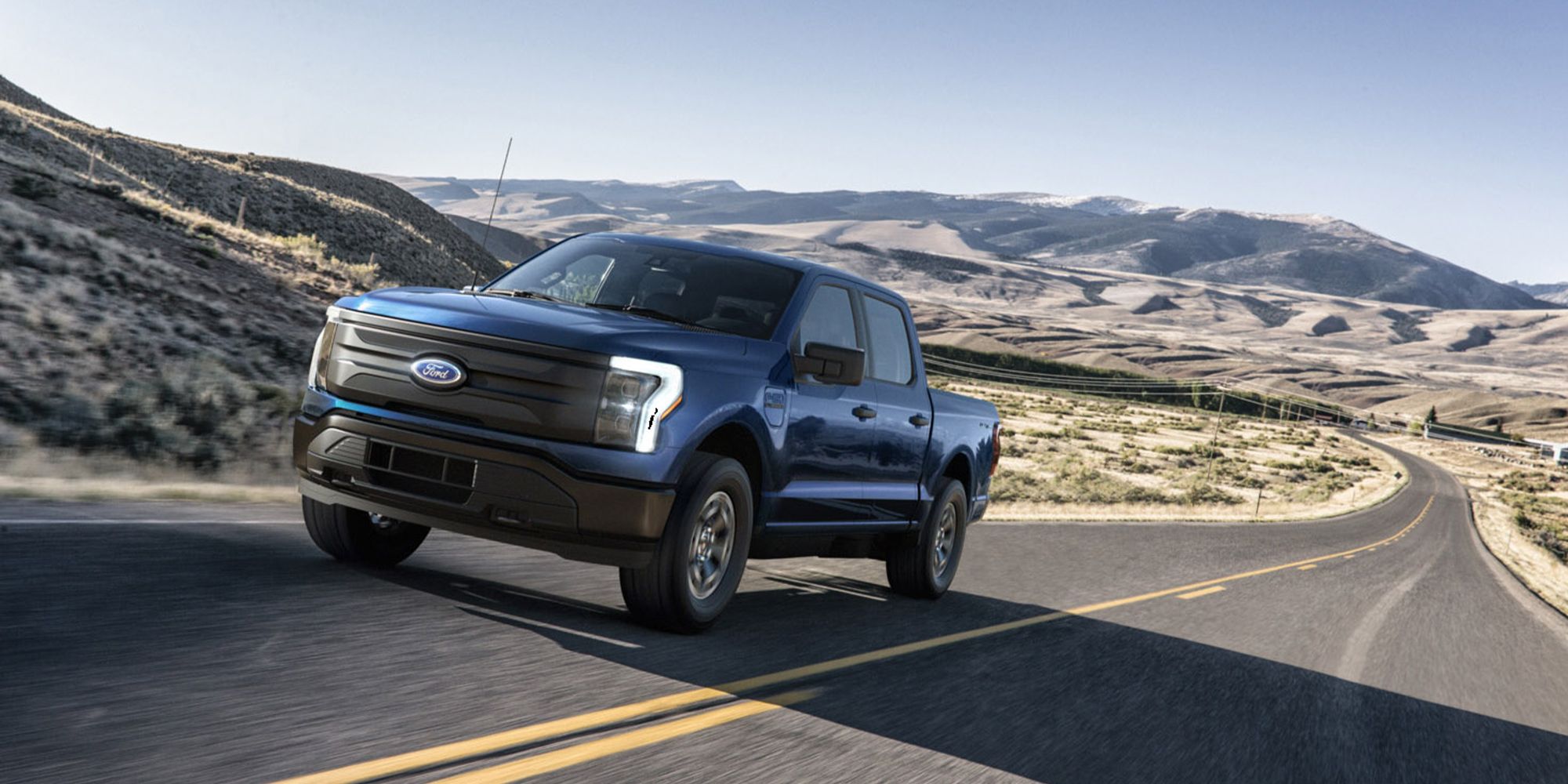 The F-150 Lightning Pro on the move
