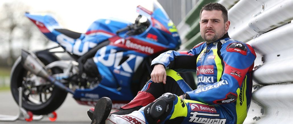 PACEMAKER, BELFAST, 20/2/2017: Michael Dunlop with the Bennetts Suzuki GSXR superbike at Mallory Park that he will race on the roads in 2017. PICTURE BY STEPHEN DAVISON