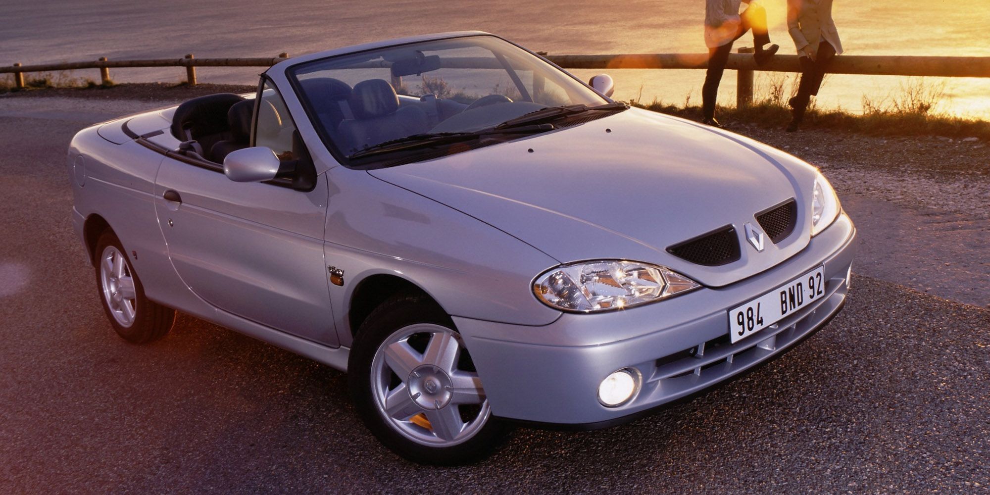 The first generation Renault Megane Convertible in silver