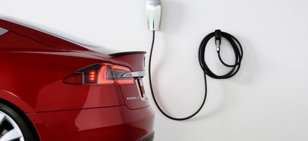 Level-1 Tesla charging at home