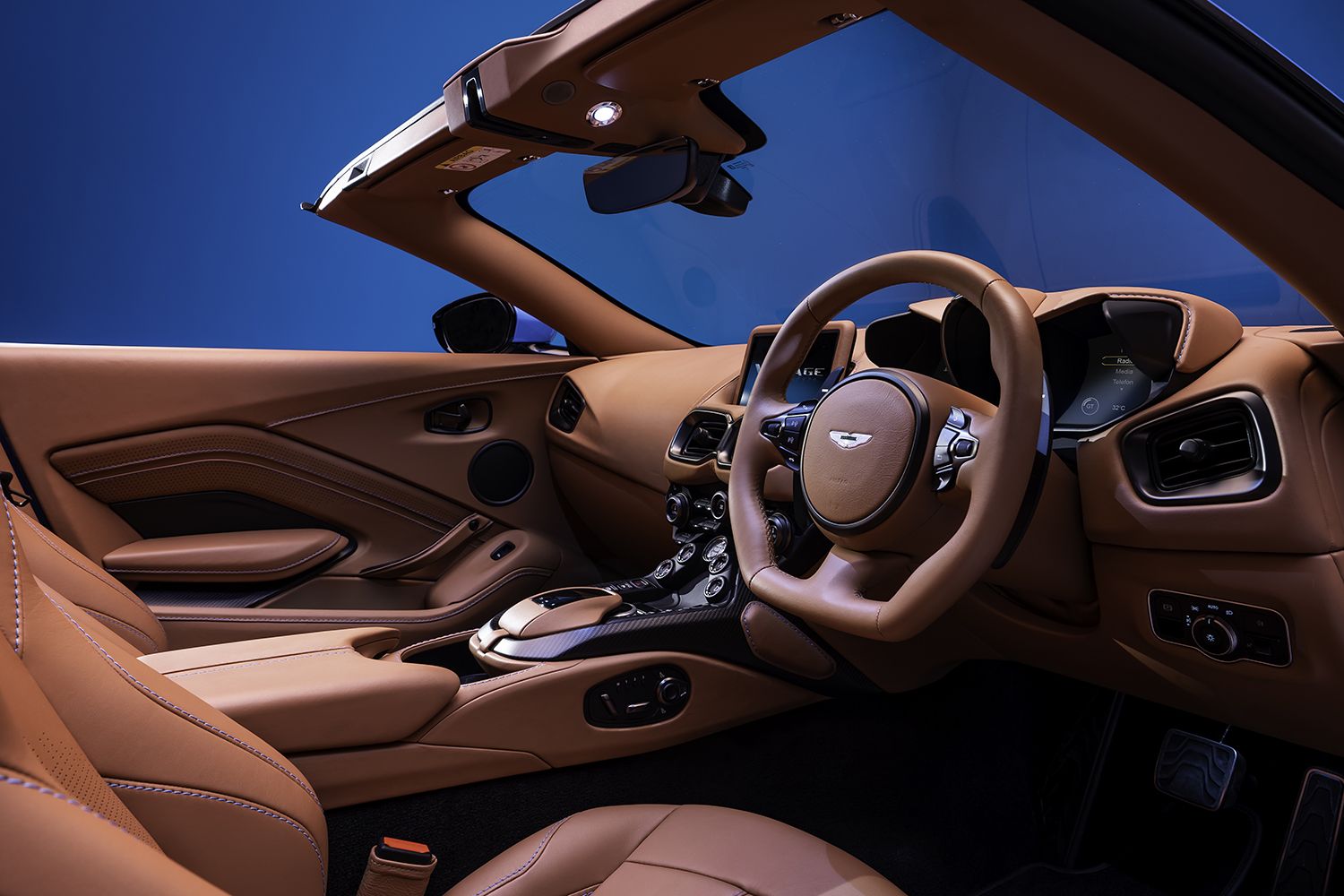 An Image Of The Interiors Of An Aston Martin Vantage