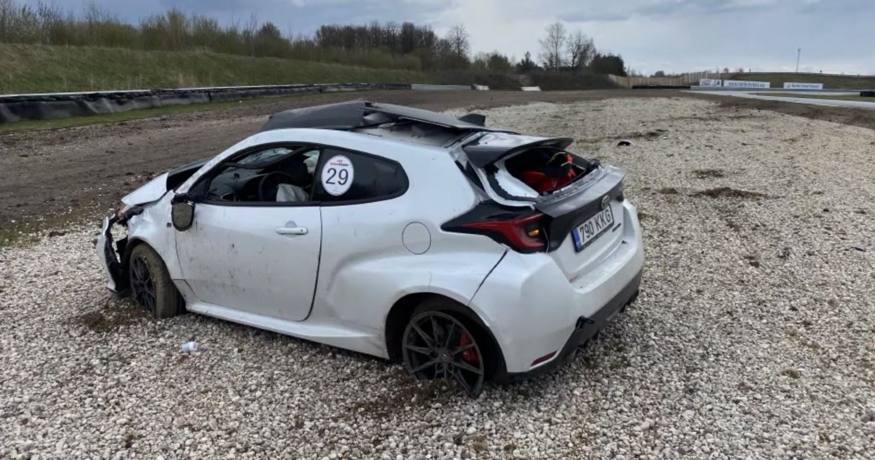 Watch This Toyota GR Yaris Attempt A Drift And Crash On The Track