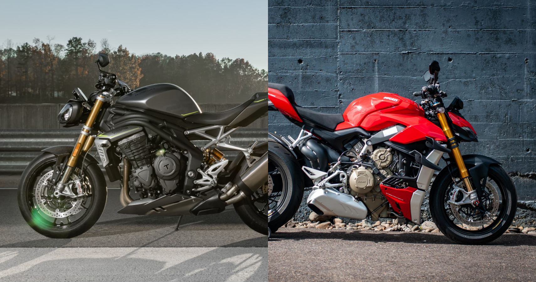 Triumph Speed Triple 1200 RS takes on red hot gorgeous
