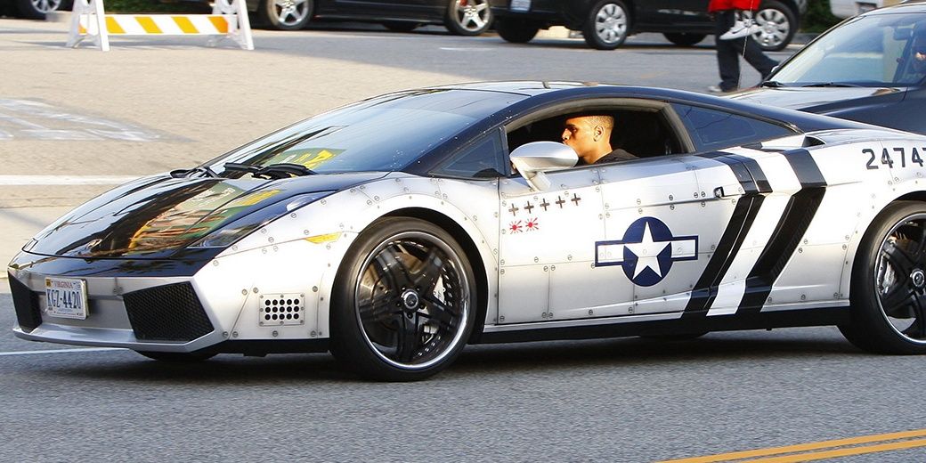 Chris Brown Lamborghini Gallardo wrap job