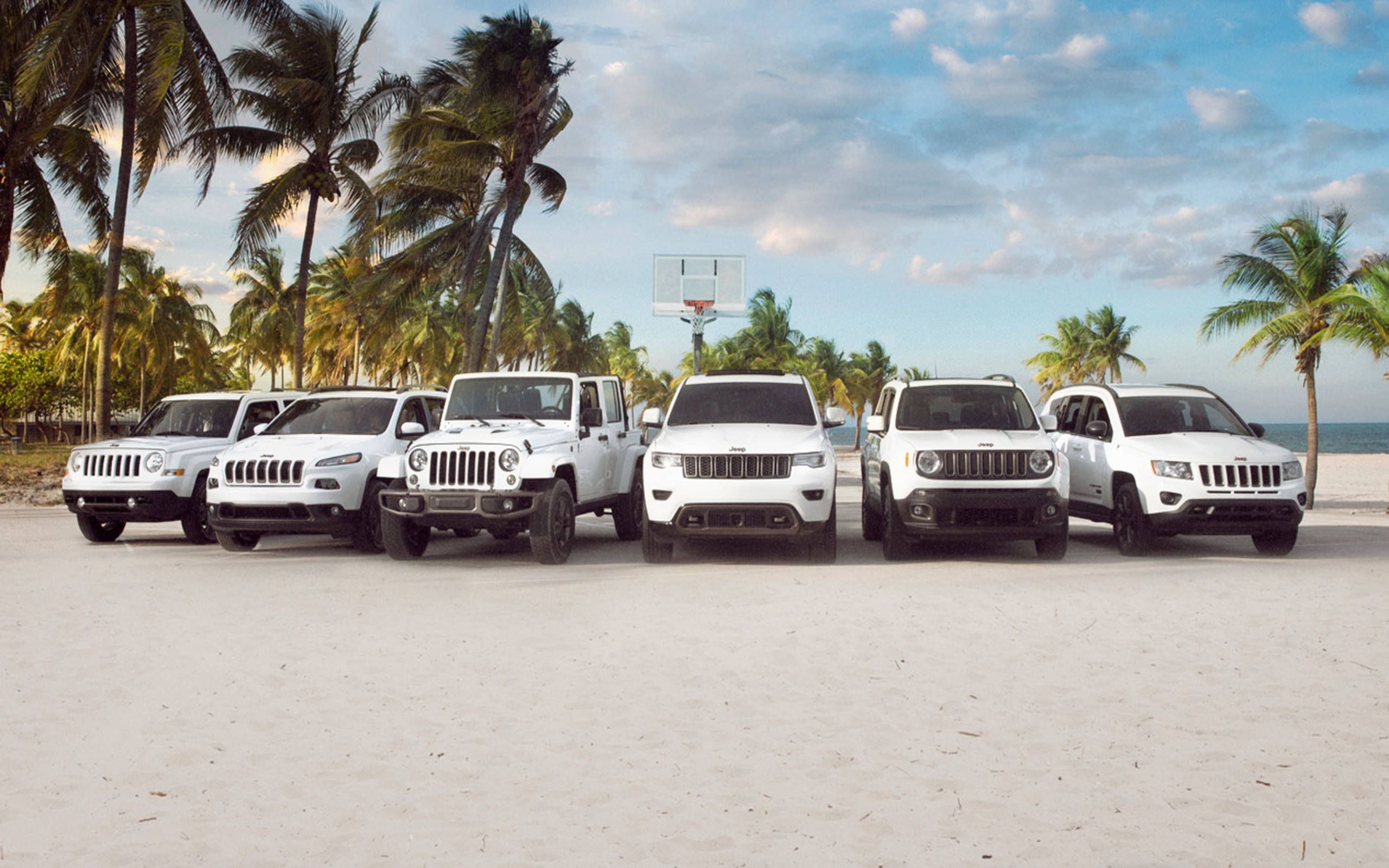jeep lineup front white