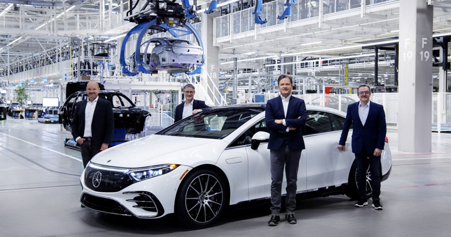 First Mercedes-Benz Electric Sedan Rolls Out From High-Tech Factory