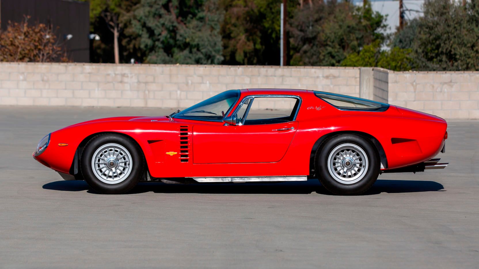1965 Iso Grifo A3:C Bizzarrini, red, side, mirrors