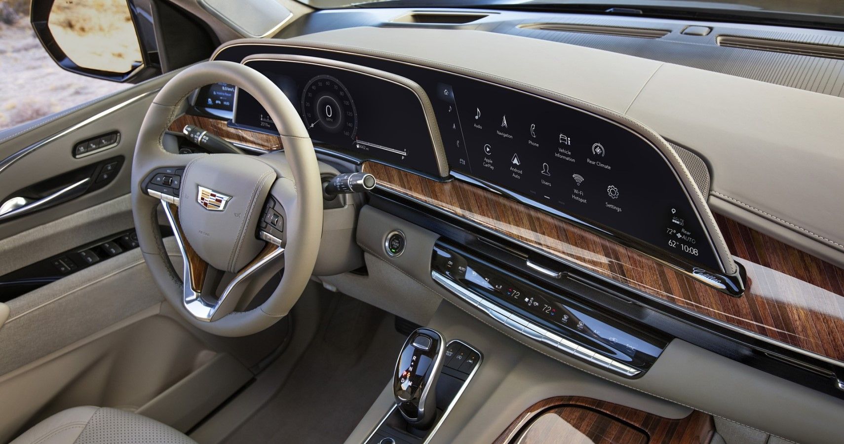 2021 Cadillac Escalade curved OLED-displays layout