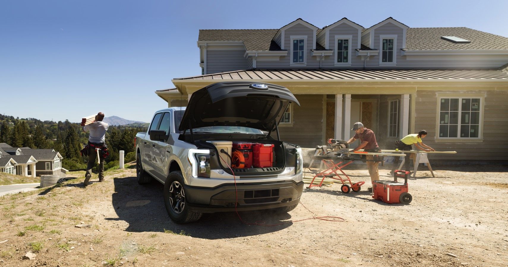 2022 Ford F-150 Lightning Pro gets a larger than life frunk for added practicality 