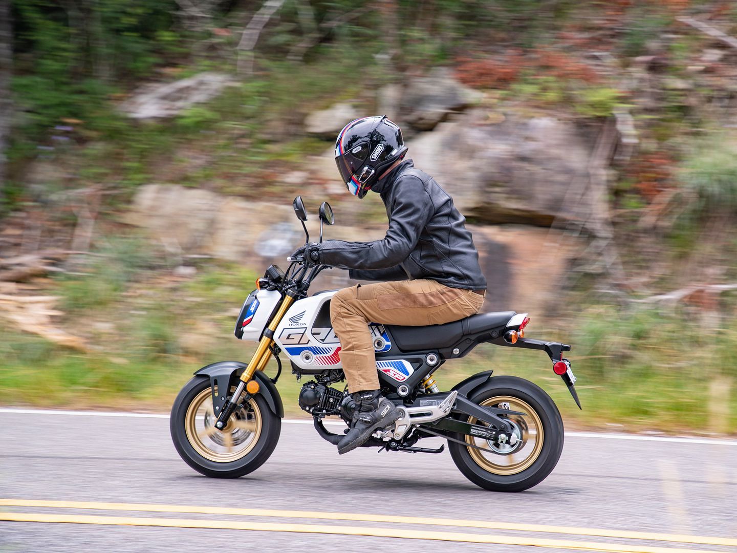 A 2022 Honda Grom In Motion