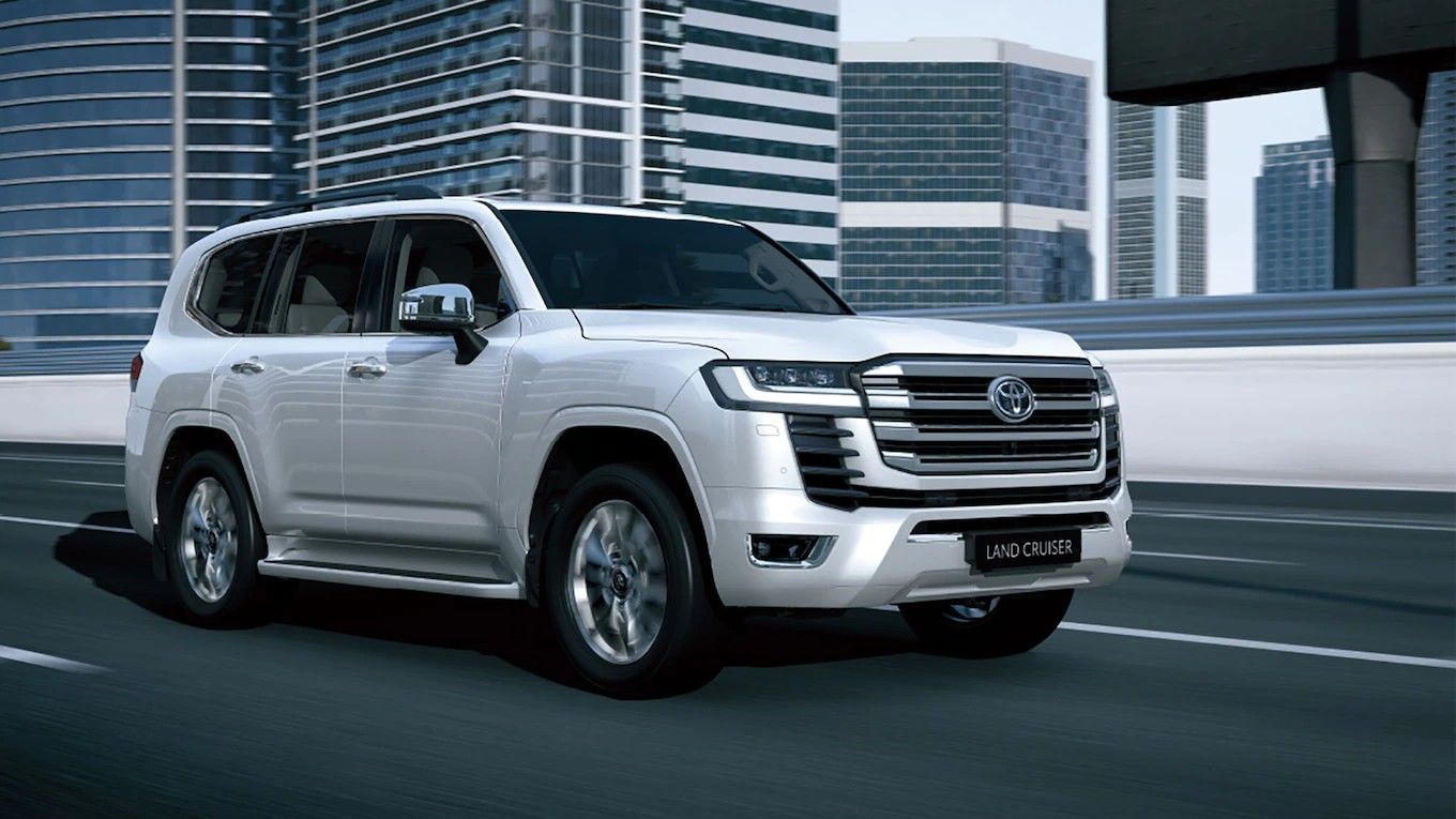 An Image Of A White 2022 Toyota Land Cruiser