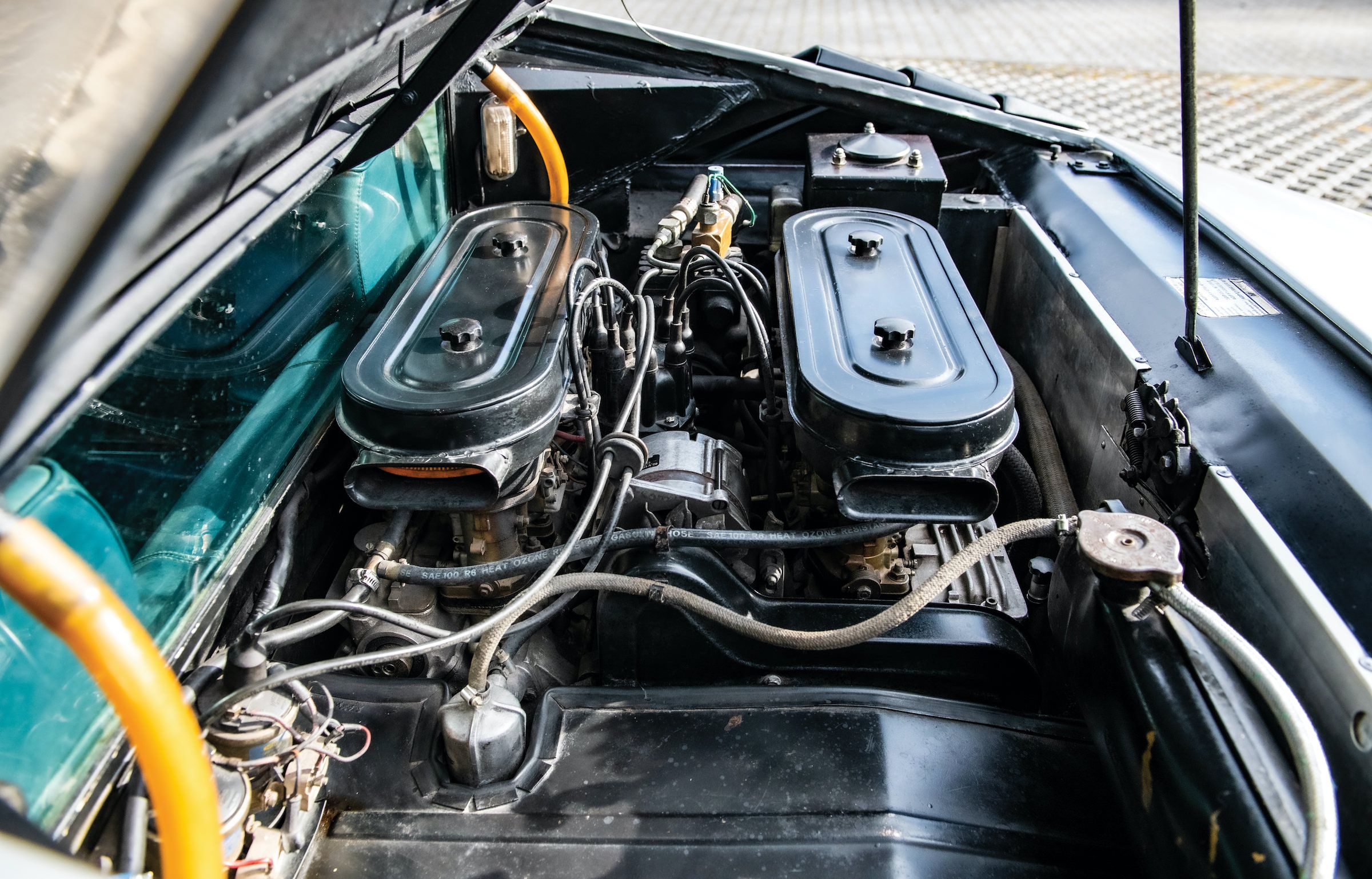 An Image Of The 1970 Lamborghini Urraco's Powerful Engine