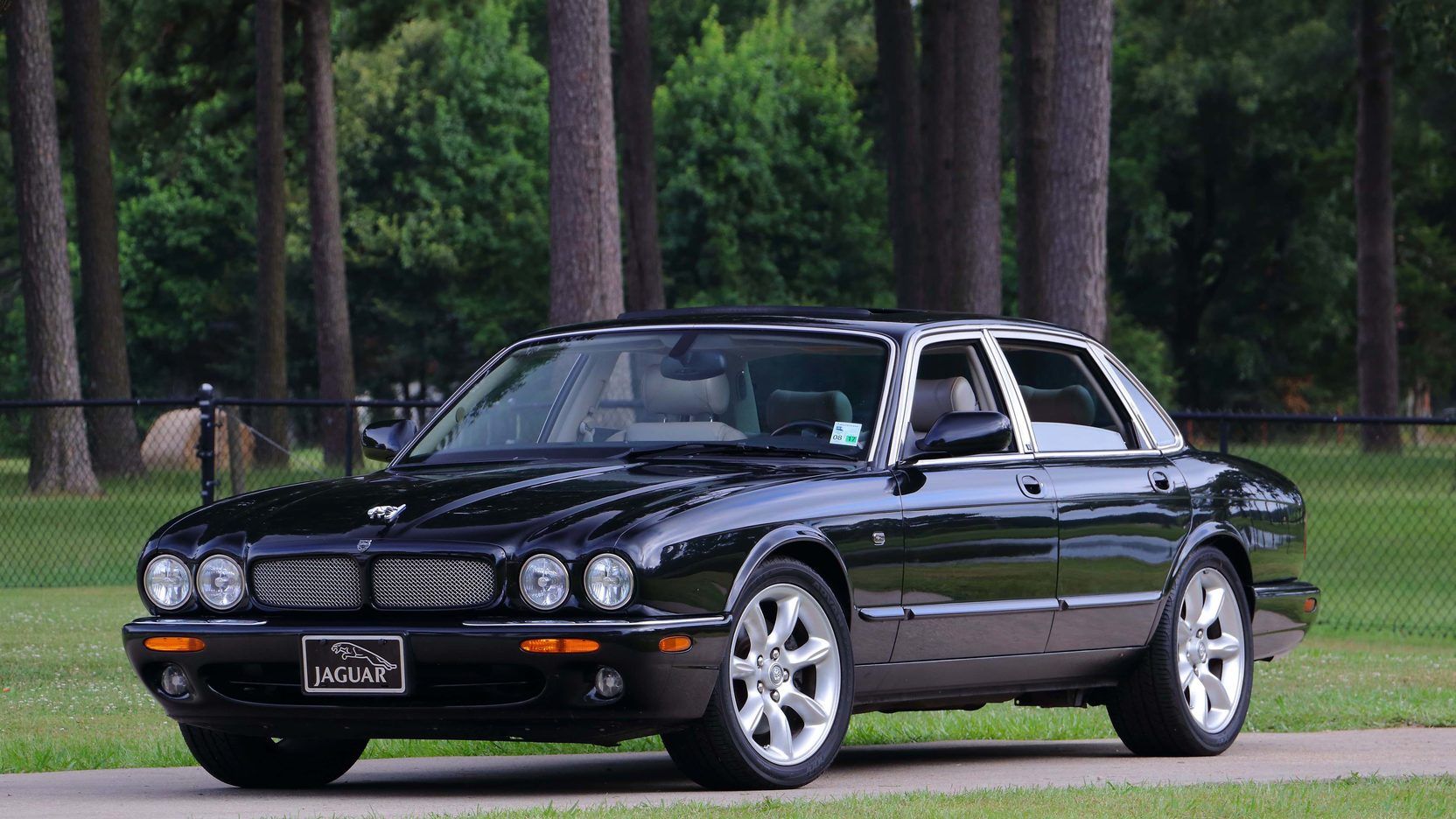 Black 2000 Jaguar XJR front