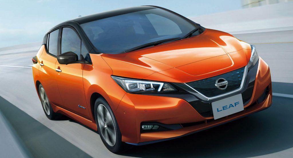 Orange 2020 Nissan Leaf