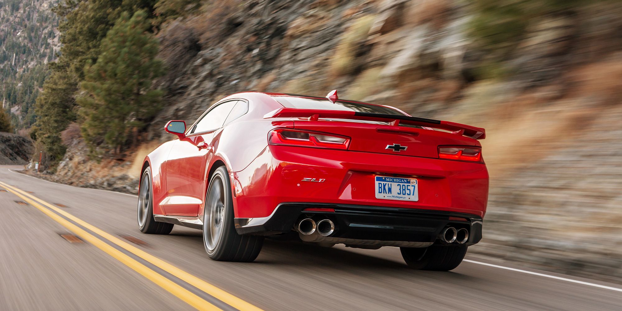 The rear of the Camaro ZL1