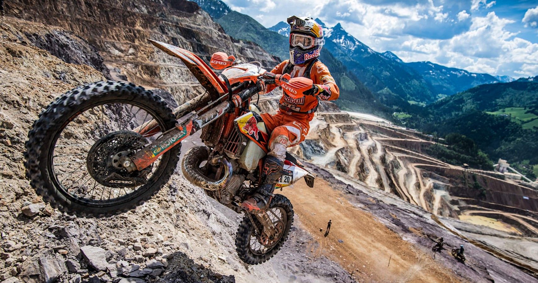 A racer during the Erzbergrodeo Red Bull Hare Scramble.