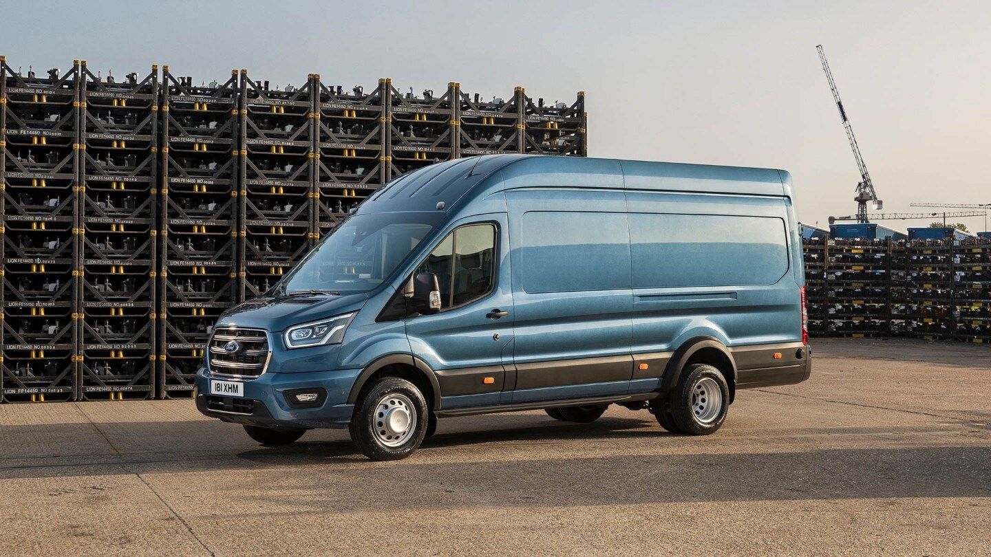 2022 Ford E Transit Cargo Van Parked Outside