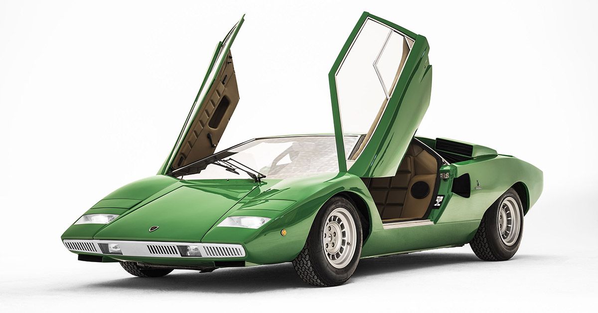 Lamborghini Countach Green doors open