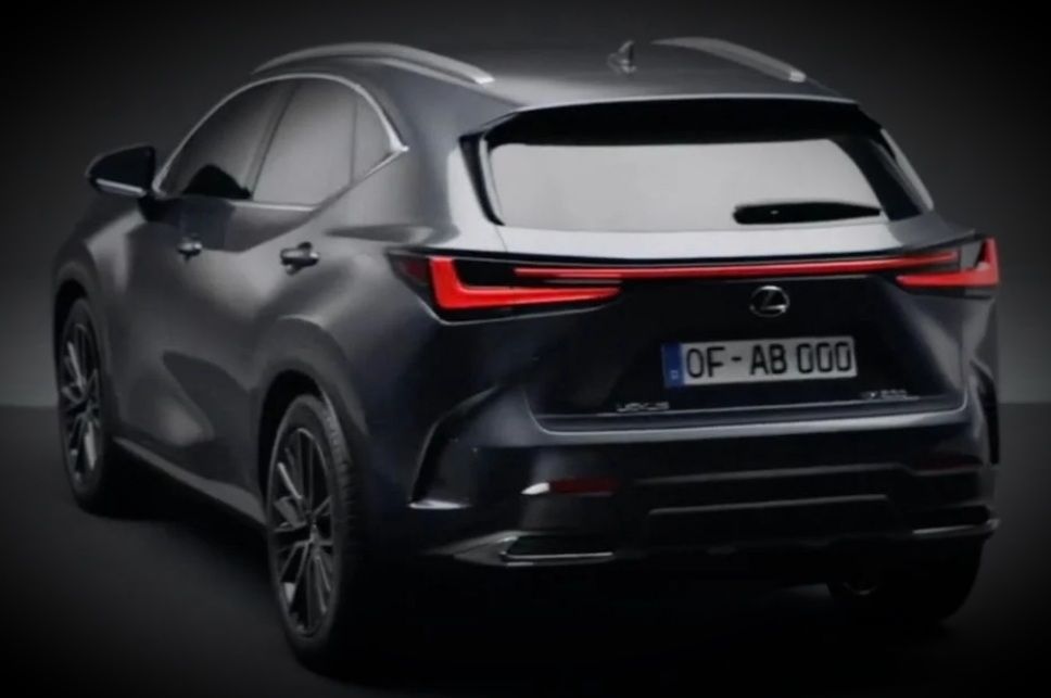 Back shot of Lexus NX Black - leaked picture.