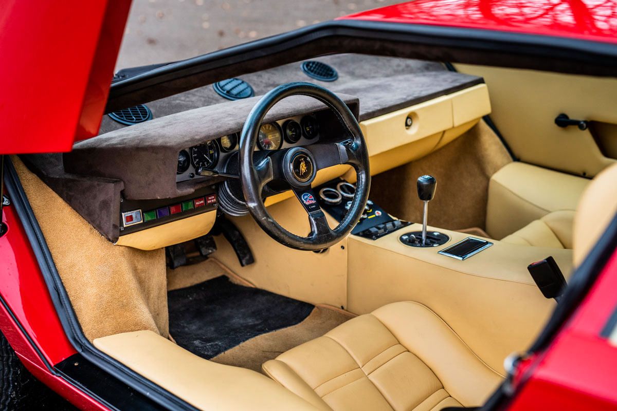 1977 Lamborghini Countach Interior, Tan