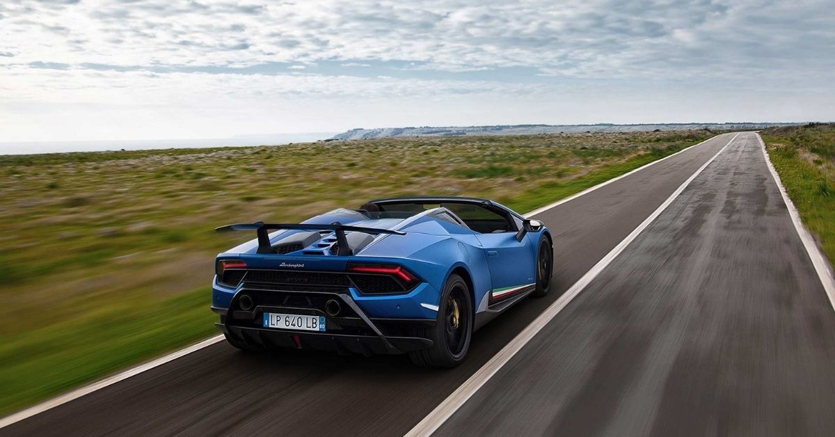 The Huracan Performante Spyder Rear View