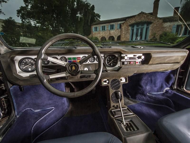 The Black Interior Of The 1970 Lamborghini Urraco